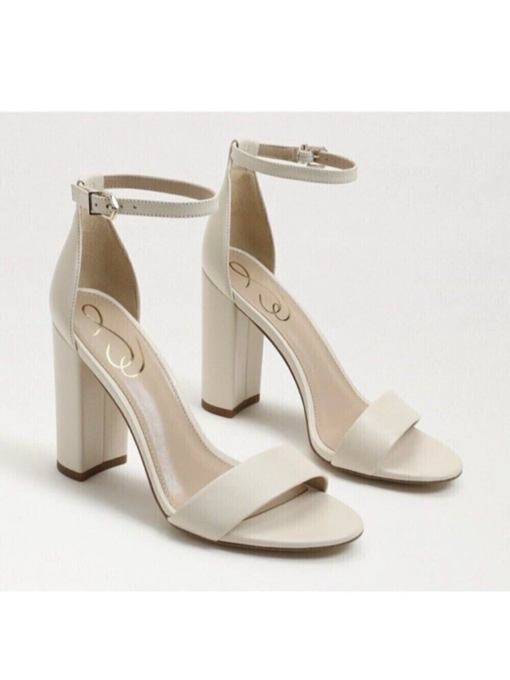 SAM EDELMAN Yaro Ankle Strap Sandal Size 10 Ivory NWT‎ Wedding Formal Heel